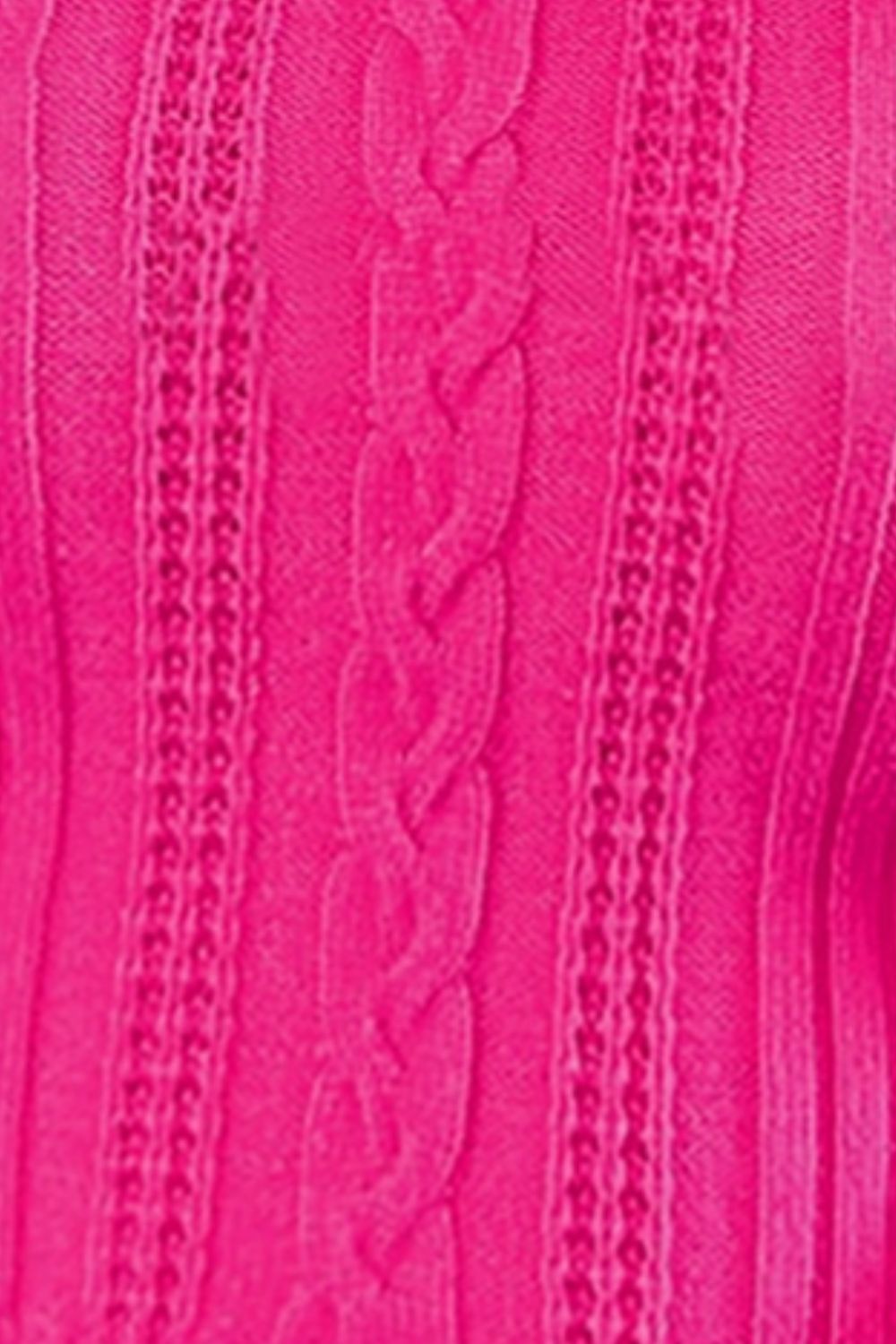 Gilet en tricot torsadé à volants