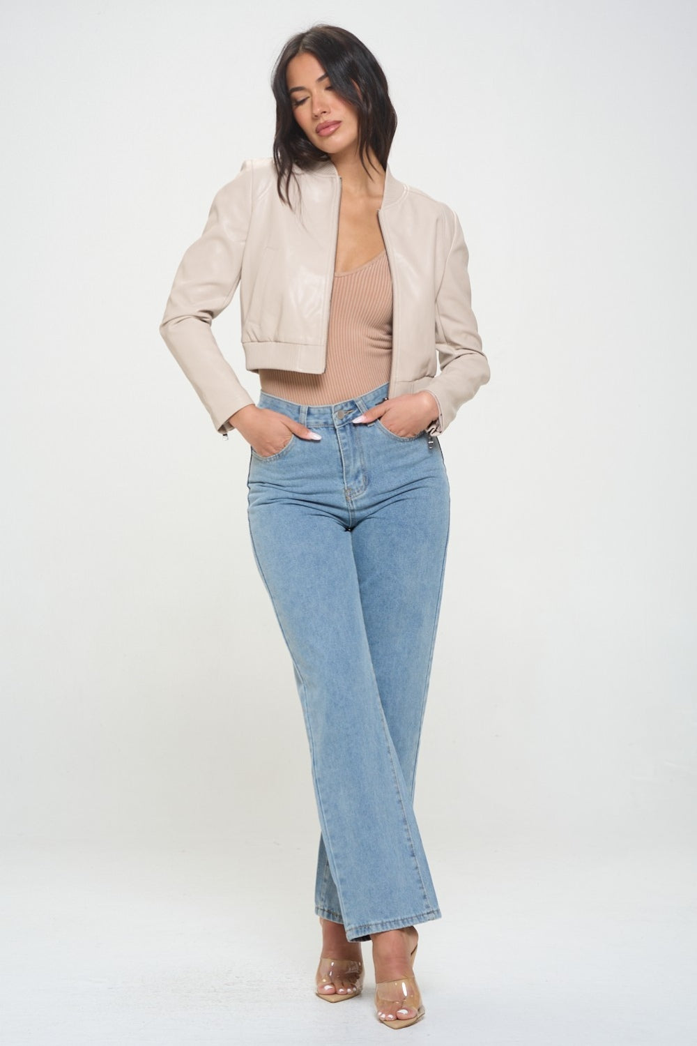 Veste bomber courte zippée Coalition LA