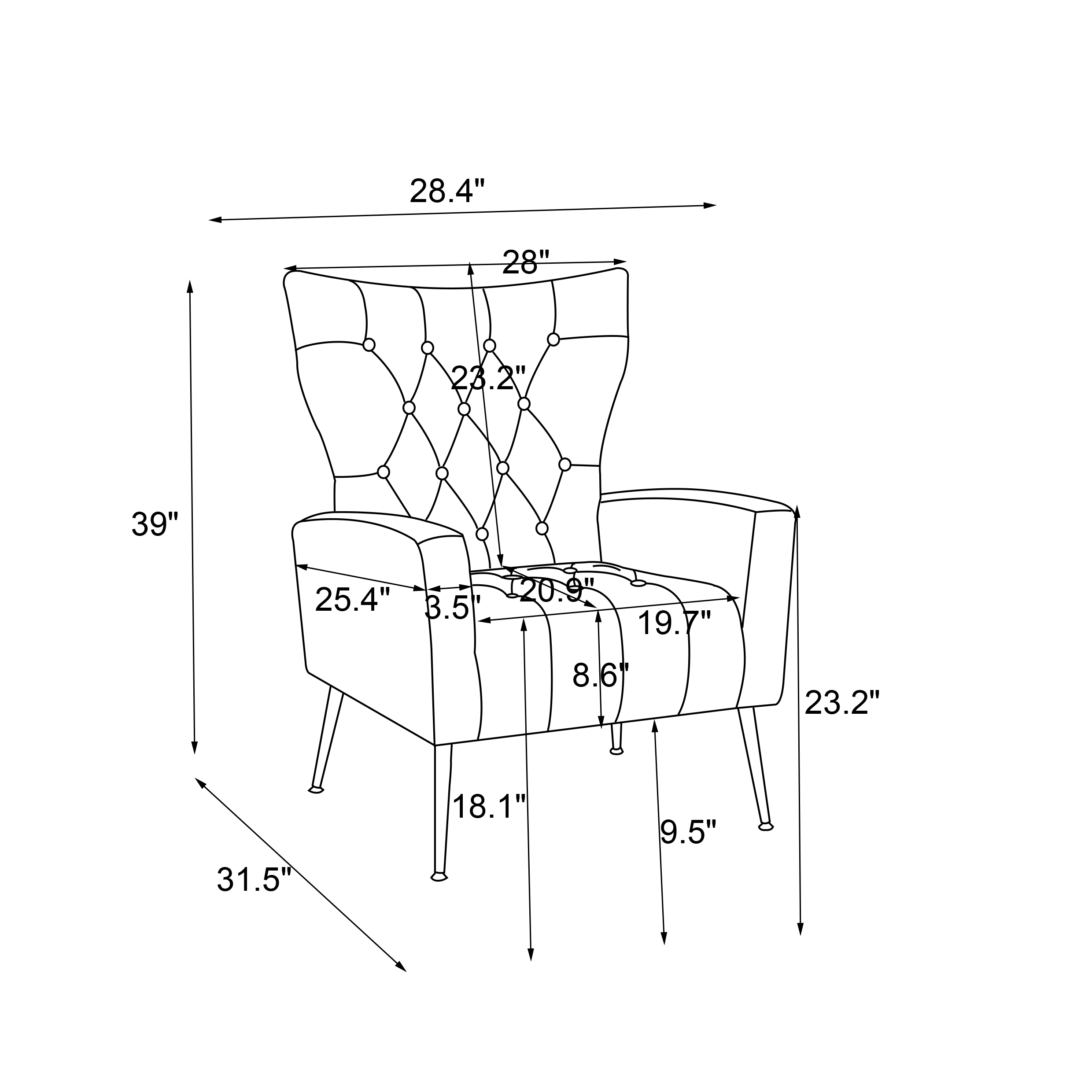 Modern Accent Chair with Ottoman, Comfy Armchair for Living Room Bedroom Apartment Office (Pink)