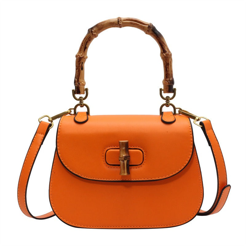 Sac à main en bambou pour femme, sac à bandoulière rétro