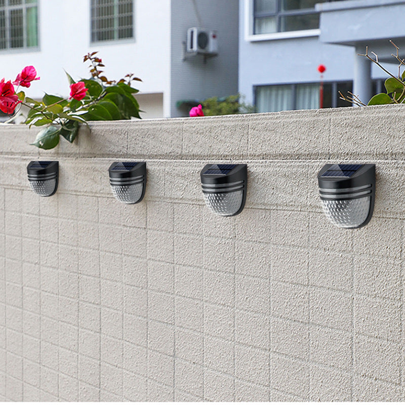 Solar Light 4 LED Patch Warm Light Outdoor Garden Wall Light High-Brightness Garden Landscape Light Fence Light