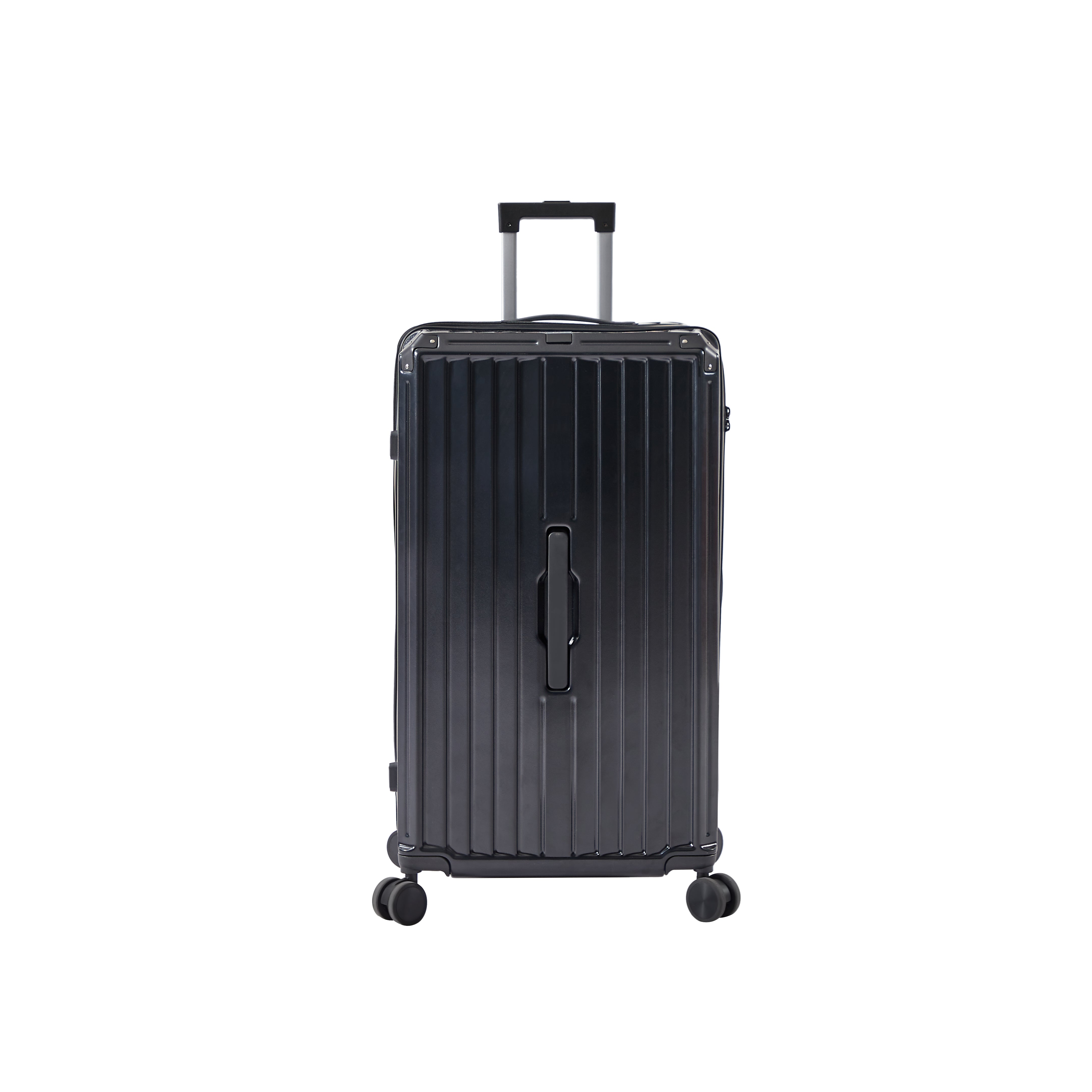 Ensemble de 4 valises (20"/24"/29"/sac de voyage), valises légères et résistantes en PC et ABS avec porte-gobelet pliable, serrure TSA, noir