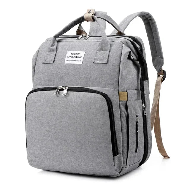Nouveau sac pliable d'extérieur avec sac de couchage pour bébé, sac à dos multifonctionnel pour biberon, sac à dos à langer