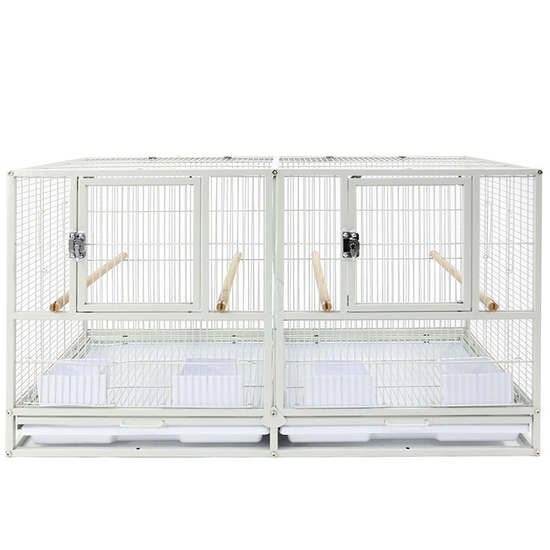 Cage d'élevage pour grands groupes d'oiseaux, cage à perroquets à trois niveaux, grande cage assortie, cage Xuanfeng en peau de tigre et pivoine