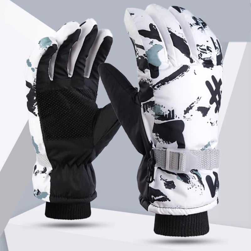 Gants de ski d'hiver chauds et thermiques pour hommes et femmes, en coton épais, imperméables et antidérapants, pour l'équitation, le snowboard, le cyclisme et les activités en plein air.