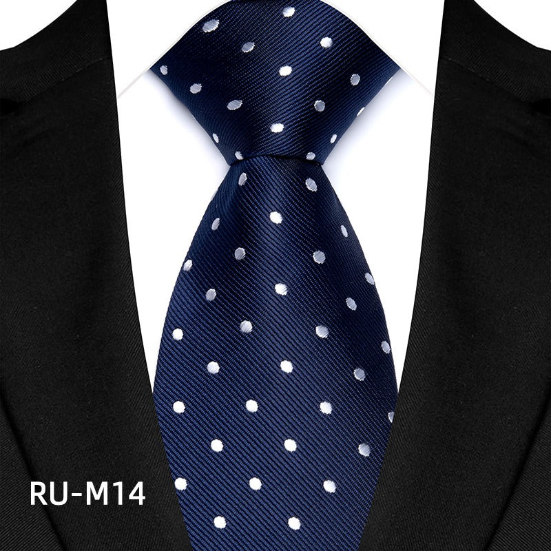 Cravate de costume pour homme à rayures haute densité et petites fleurs