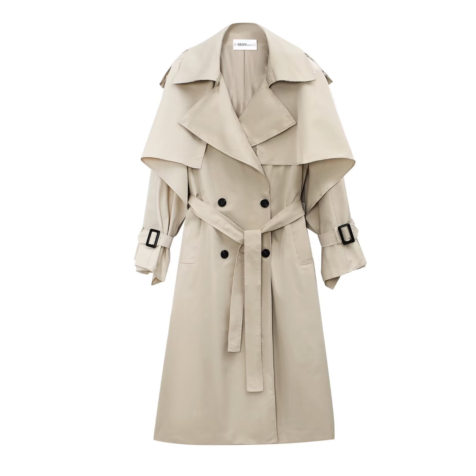 Casual Double-Breasted Windproof Trench Coat