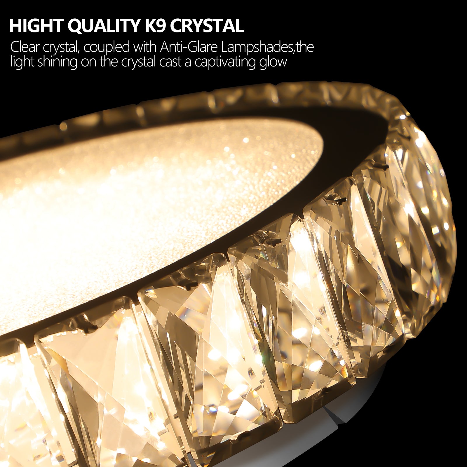 Lustre en cristal encastré