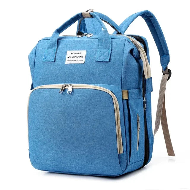 Nouveau sac pliable d'extérieur avec sac de couchage pour bébé, sac à dos multifonctionnel pour biberon, sac à dos à langer