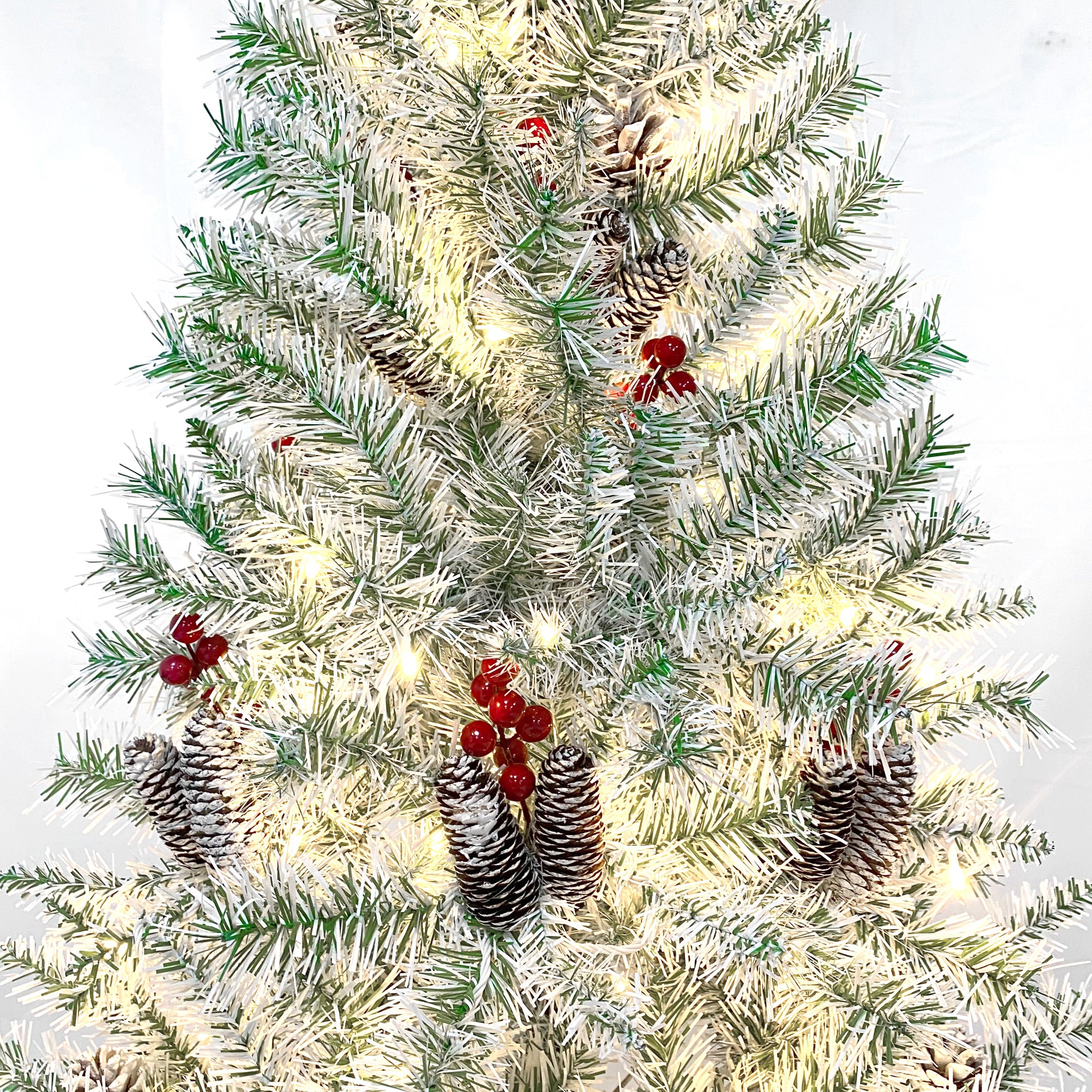 Sapin de Noël artificiel pré-éclairé, ensemble de 4 pièces, guirlande, couronne et ensemble de 2 arbres d'entrée de Noël
