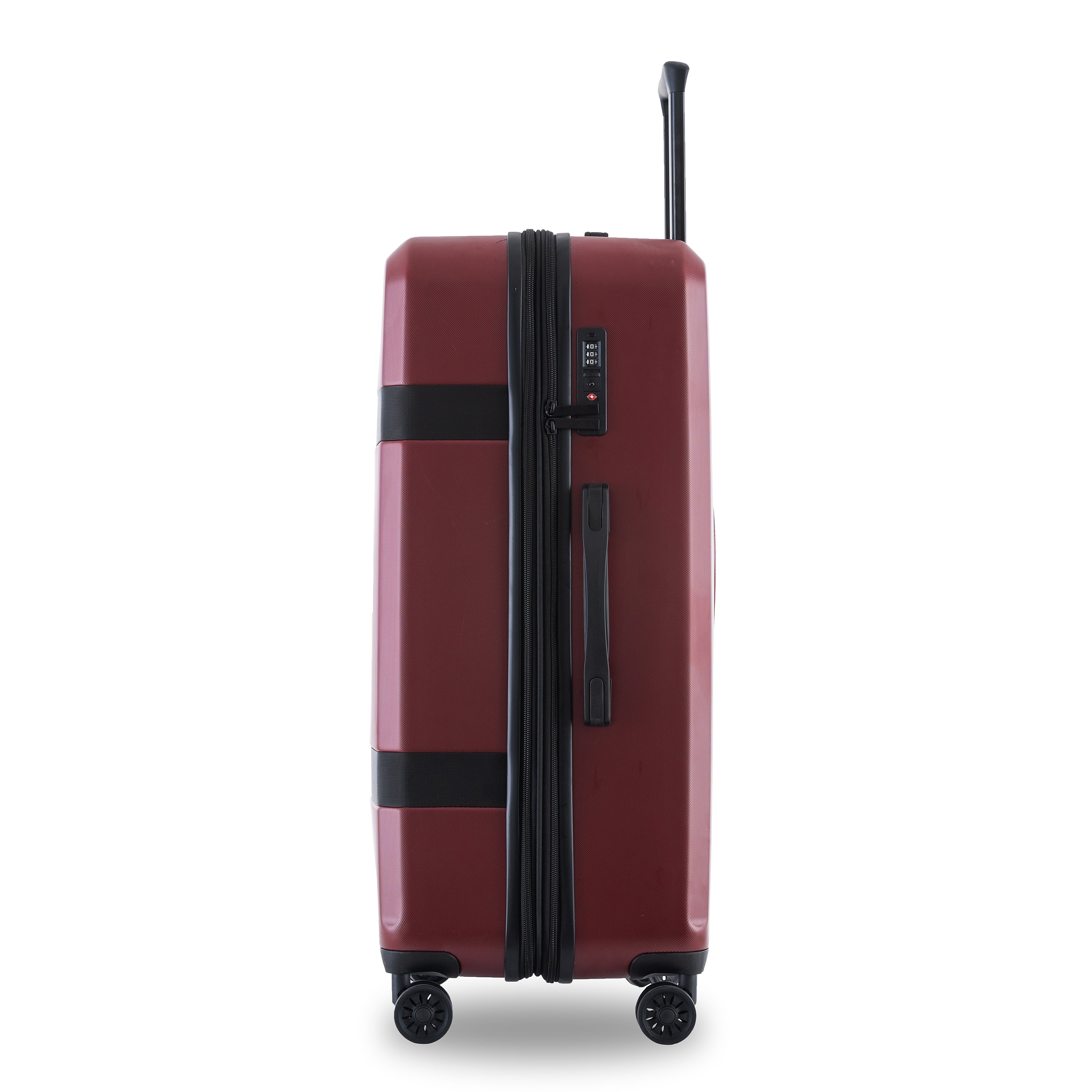 Ensemble de bagages extensibles, nouveau modèle, ABS et PC, 3 pièces, avec roulettes pivotantes, serrure TSA légère (20/24/28), rouge