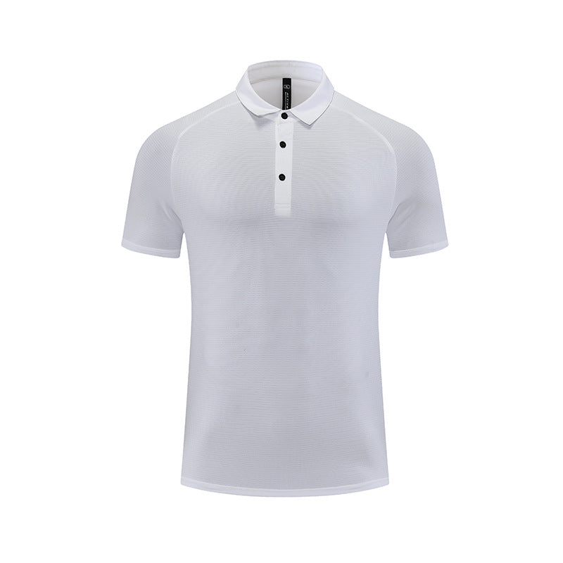 Polo de sport à séchage rapide pour homme, haut d'été à manches courtes et col business, séchage rapide, pour course à pied, fitness, entraînement