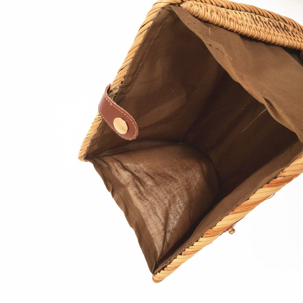 Nouveau sac en rotin, sac en rotin pour femme, sac de plage diagonal, sac en paille pour femme, sac à bandoulière