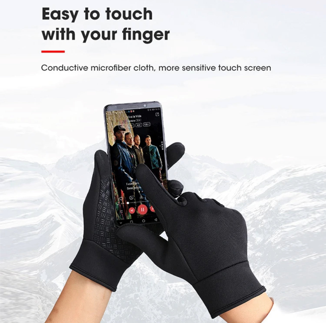 Winter thermal touch screen gloves for male and female