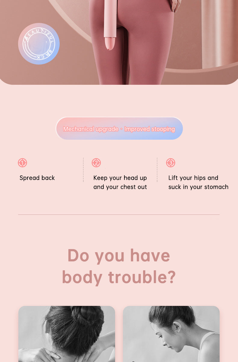 Bâton d'épaule réglable à dos ouvert pour corriger la bosse, bâton de yoga croisé pour corriger la posture