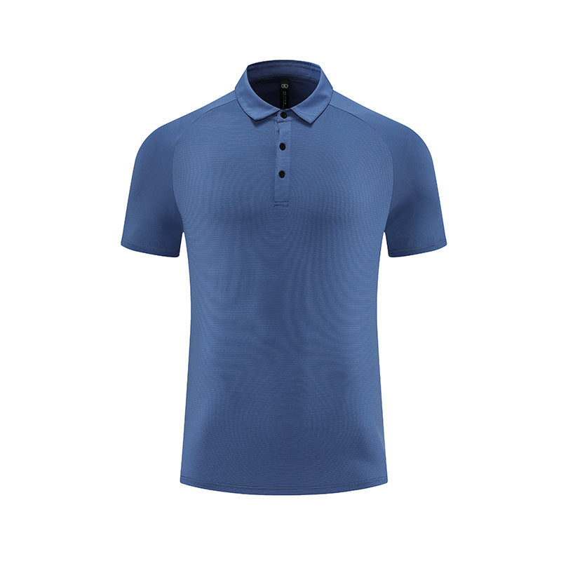 Polo de sport à séchage rapide pour homme, haut d'été à manches courtes et col business, séchage rapide, pour course à pied, fitness, entraînement