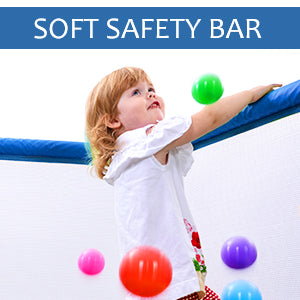 Trampoline pour tout-petits de 55 pouces avec filet de sécurité et balles, mini trampoline intérieur/extérieur pour enfants