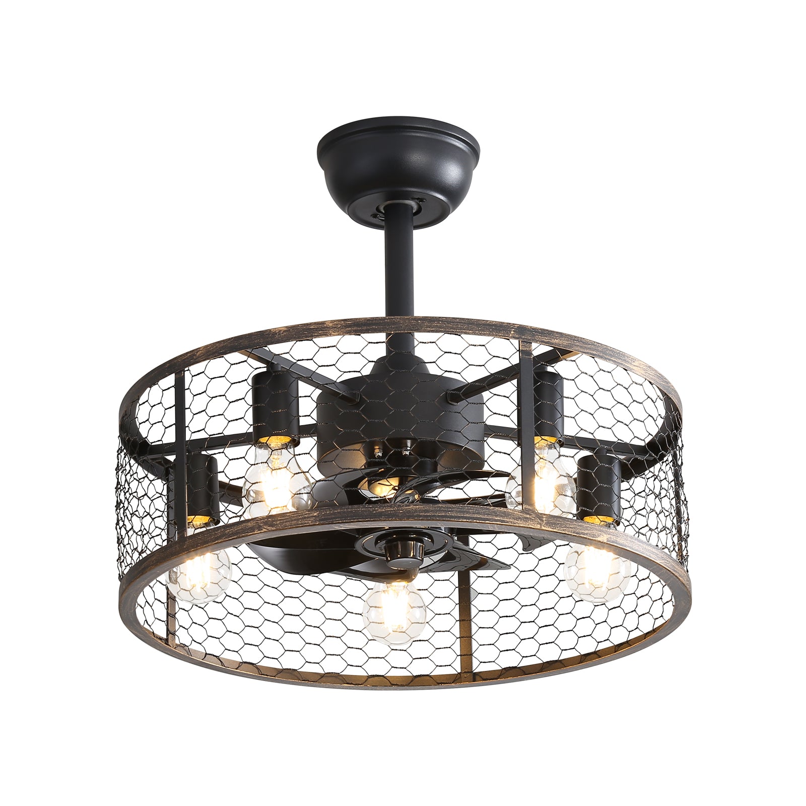 Ventilateur de plafond classique de 19,7 pouces avec lumière