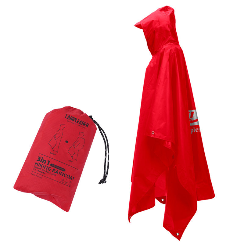 Poncho de pluie imperméable 3 en 1 pour l'extérieur : moto, camping, randonnée et voyage