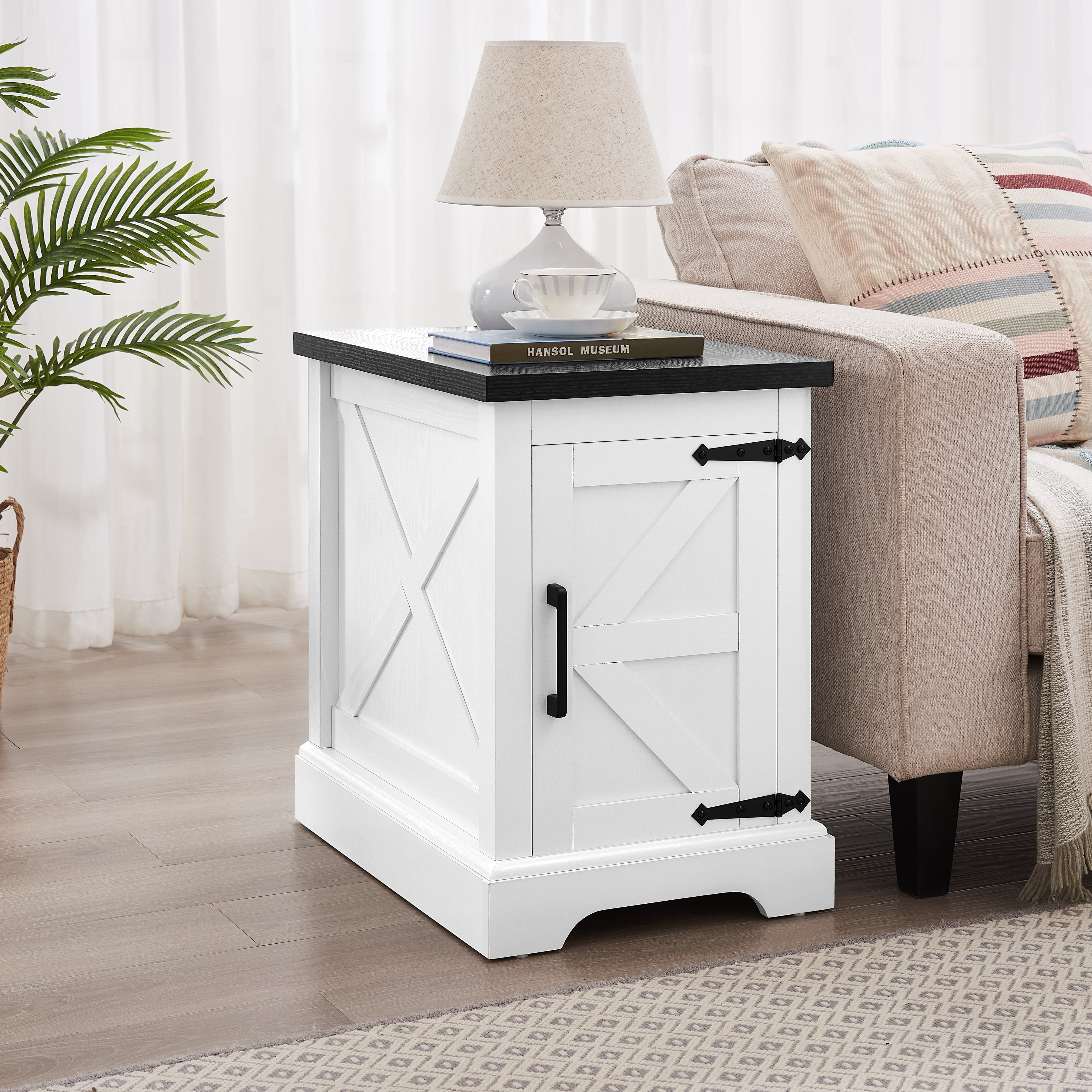 Table basse et table d'appoint de style ferme Table centrale de style grange Table de cocktail rustique avec plateau relevable à charnière et table d'appoint