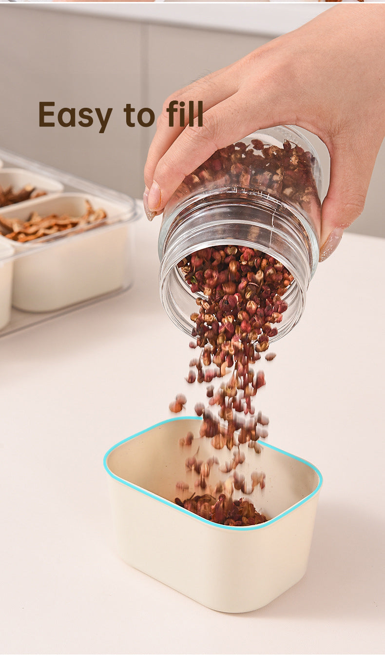 Boîte de rangement hermétique pour snacks avec compartiments pour 9 pièces, plateau à légumes en plastique avec couvercle et poignée