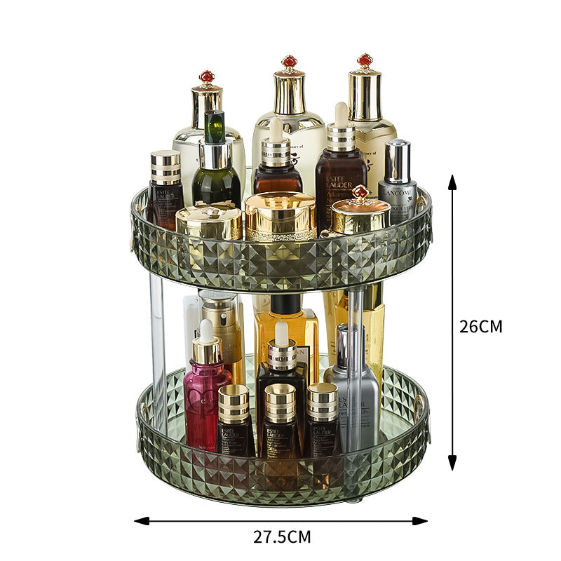Commode de luxe, étagère de rangement rotative pour cosmétiques, boîte de toilette, bureau, parfum, produits de soins de la peau, plateau