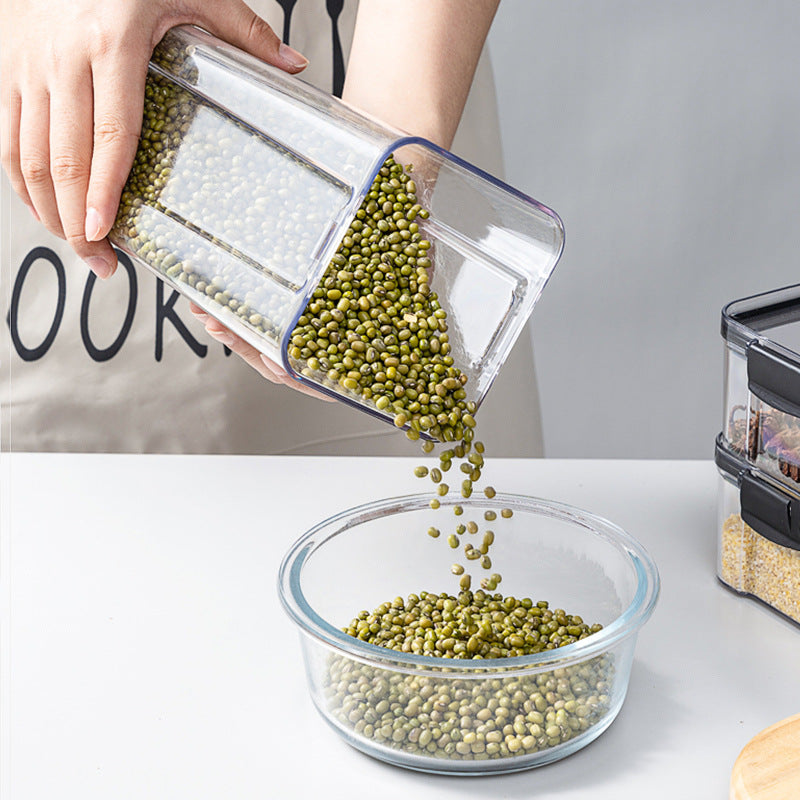 Sealed Cans Of Whole Grains Kitchen Storage Food Grade Transparent Plastic Cans Box Snacks Dry Goods Tea Storage Cans