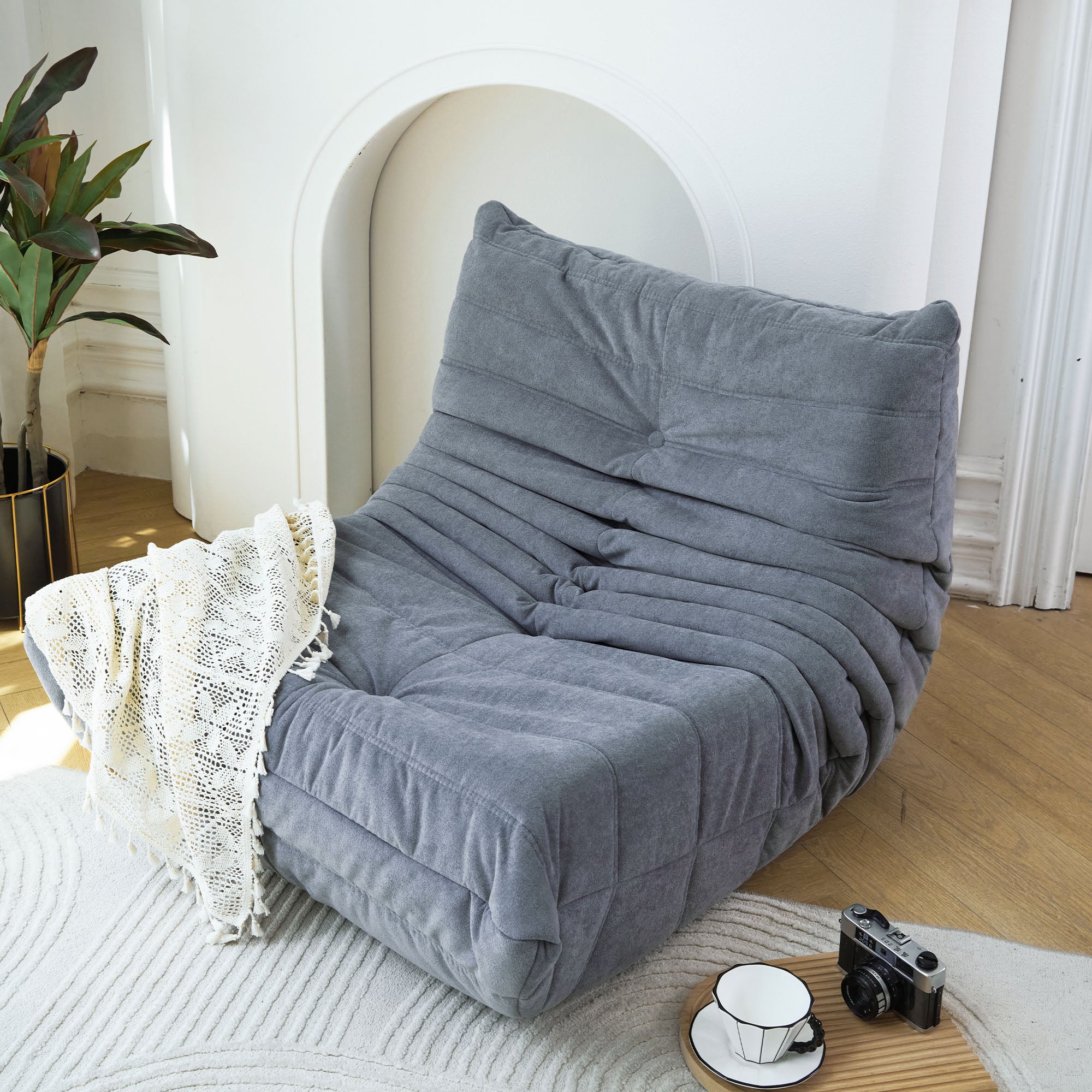 Canapé de sol, fauteuil poire pour adultes, fauteuil poire au coin du feu, fauteuil en mousse à mémoire de forme pour la maison, le bureau, l'appartement ou la salle de jeux
