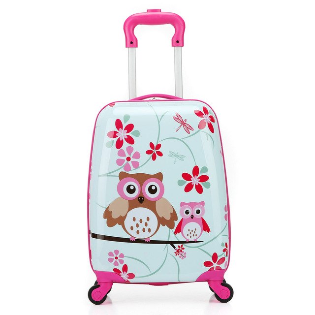 Letrend Ensemble de valises à roulettes pour enfants avec motif animal mignon