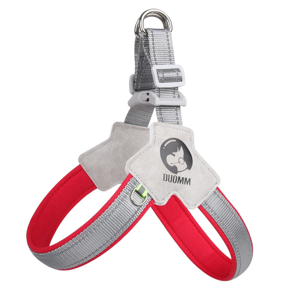 Harnais de poitrine pour chien de style selle, harnais réfléchissant et respirant