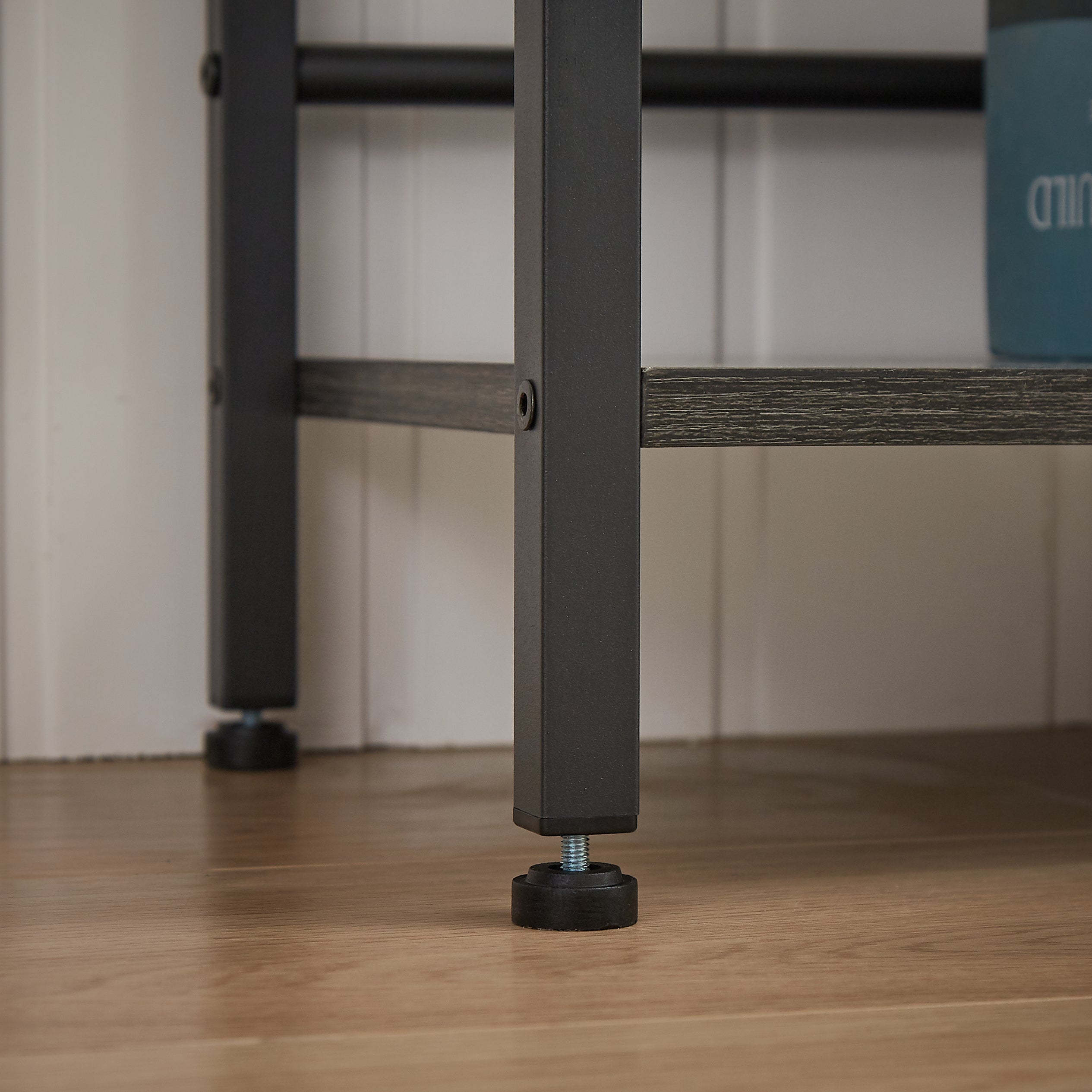 Bibliothèques triples larges à 5 étagères de style industriel rétro en bois pour la maison et le bureau, grandes étagères ouvertes gris foncé