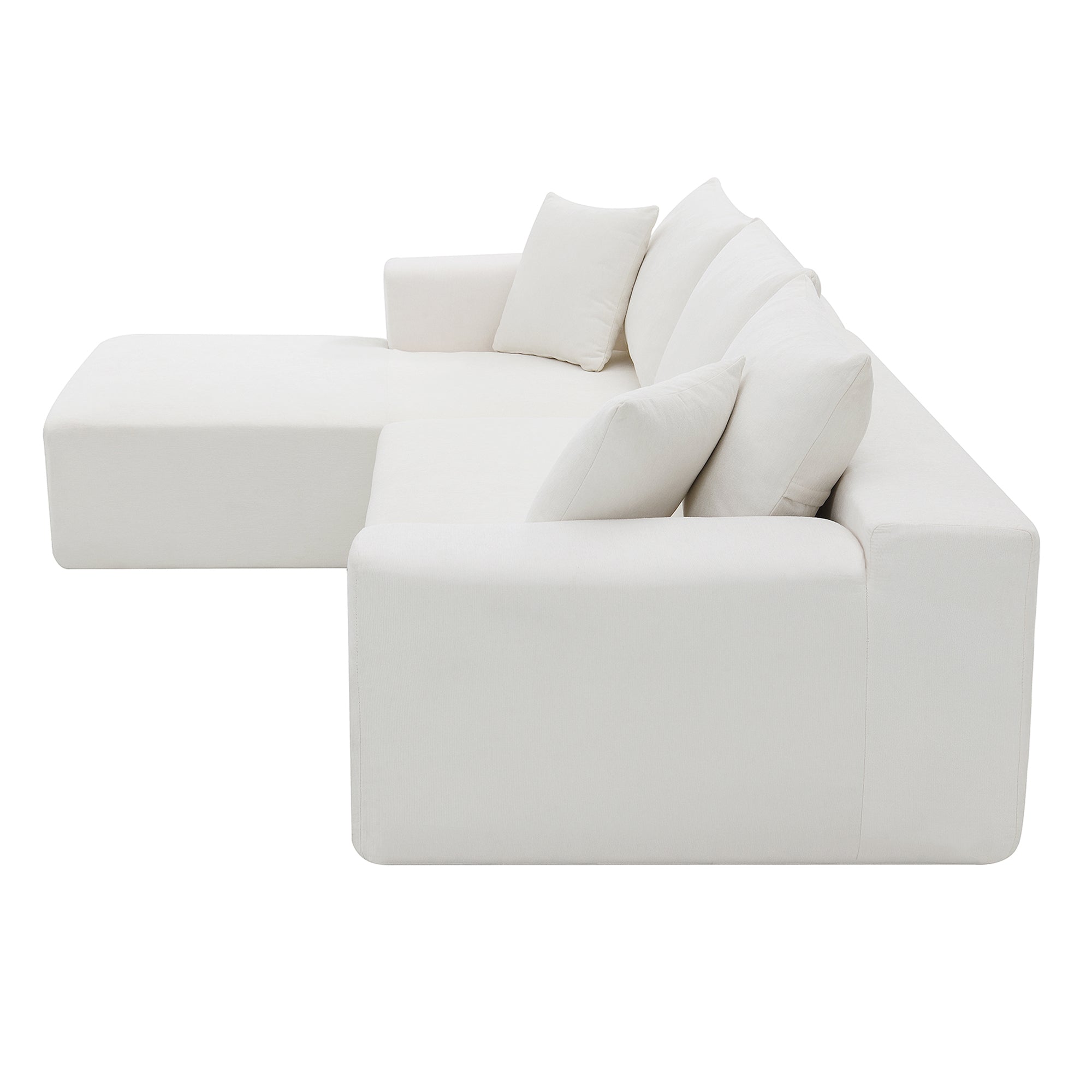 Ensemble de canapés de salon modulaires 109 x 68 pouces, style minimaliste moderne, blanc