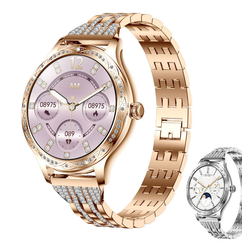 Montre connectée AK60 pour femmes, bracelet de sport haute définition, moniteur de fréquence cardiaque, de pression artérielle, d'oxygène dans le sang, compteur de pas étanche
