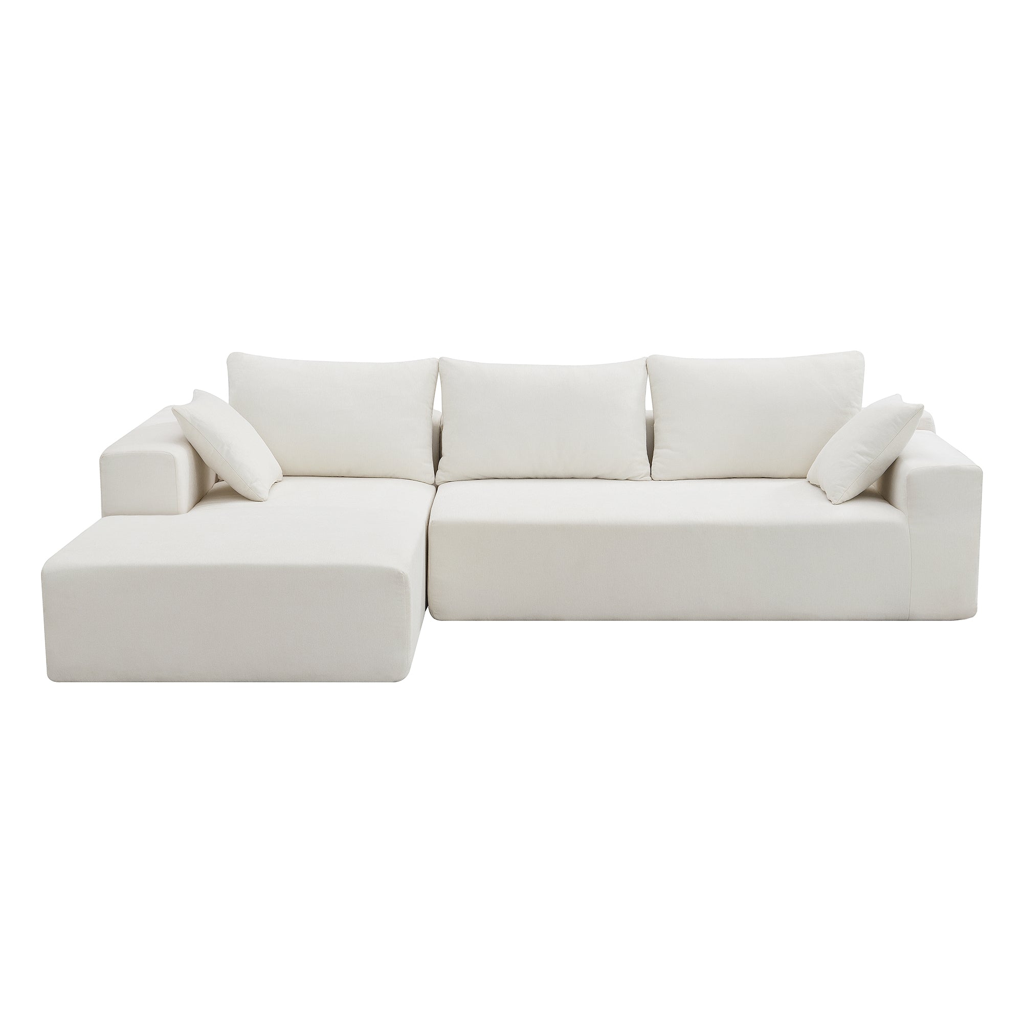 Ensemble de canapés de salon modulaires 109 x 68 pouces, style minimaliste moderne, blanc