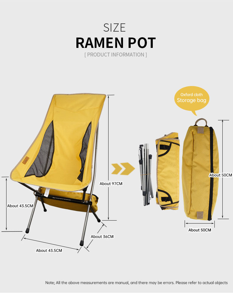 Chaise pliante d'extérieur rehaussée, chaise de lune portable, chaise de camping, de pêche, de loisirs, de plage, chaise arrière