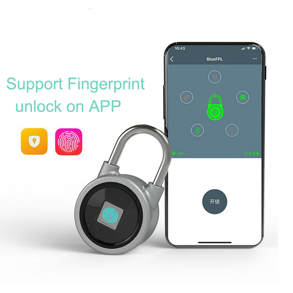 Serrure intelligente sans clé à empreinte digitale, bouton d'application étanche, déverrouillage par mot de passe, cadenas antivol, serrure de porte