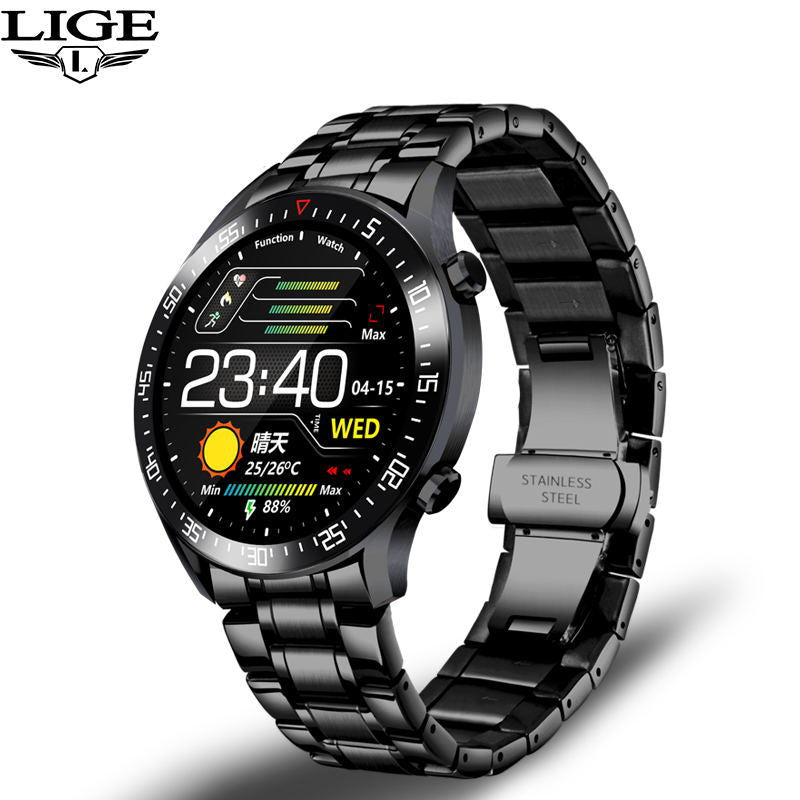 Montre connectée multifonctionnelle avec détection de la fréquence cardiaque, de la pression artérielle et de l'oxygène dans le sang