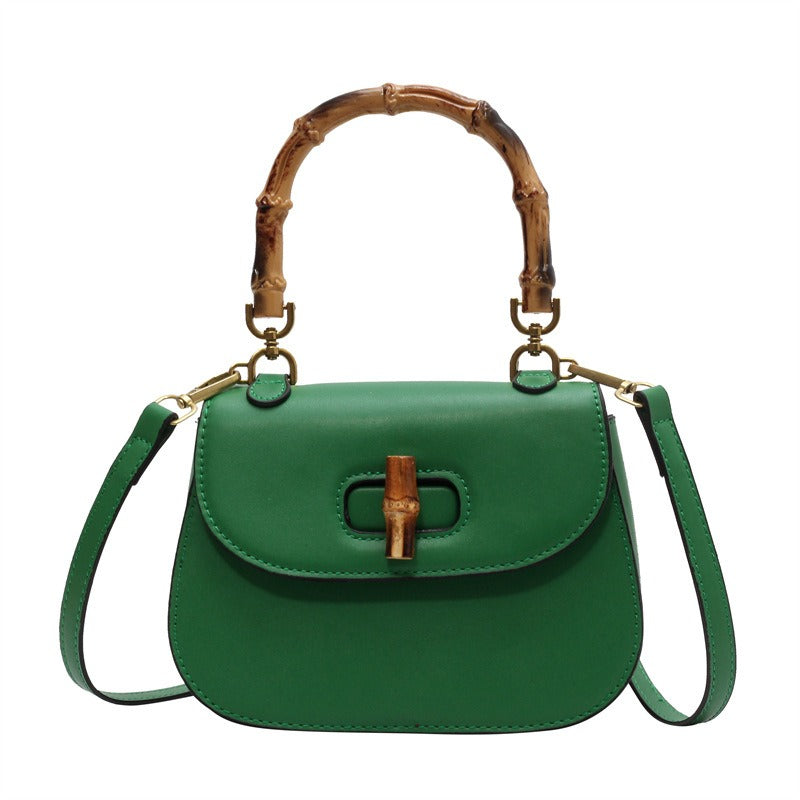 Sac à main en bambou pour femme, sac à bandoulière rétro