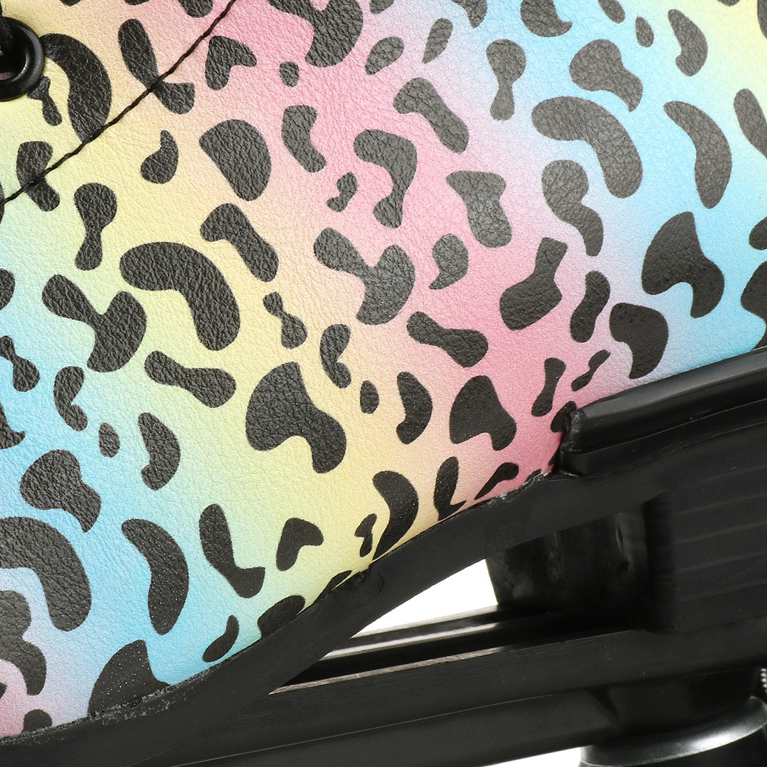 Outdoor Quad Roller Skate Sneaker Skating Blade Leopard Pattern Breathable Abec-7 4 Wheels Shoes
