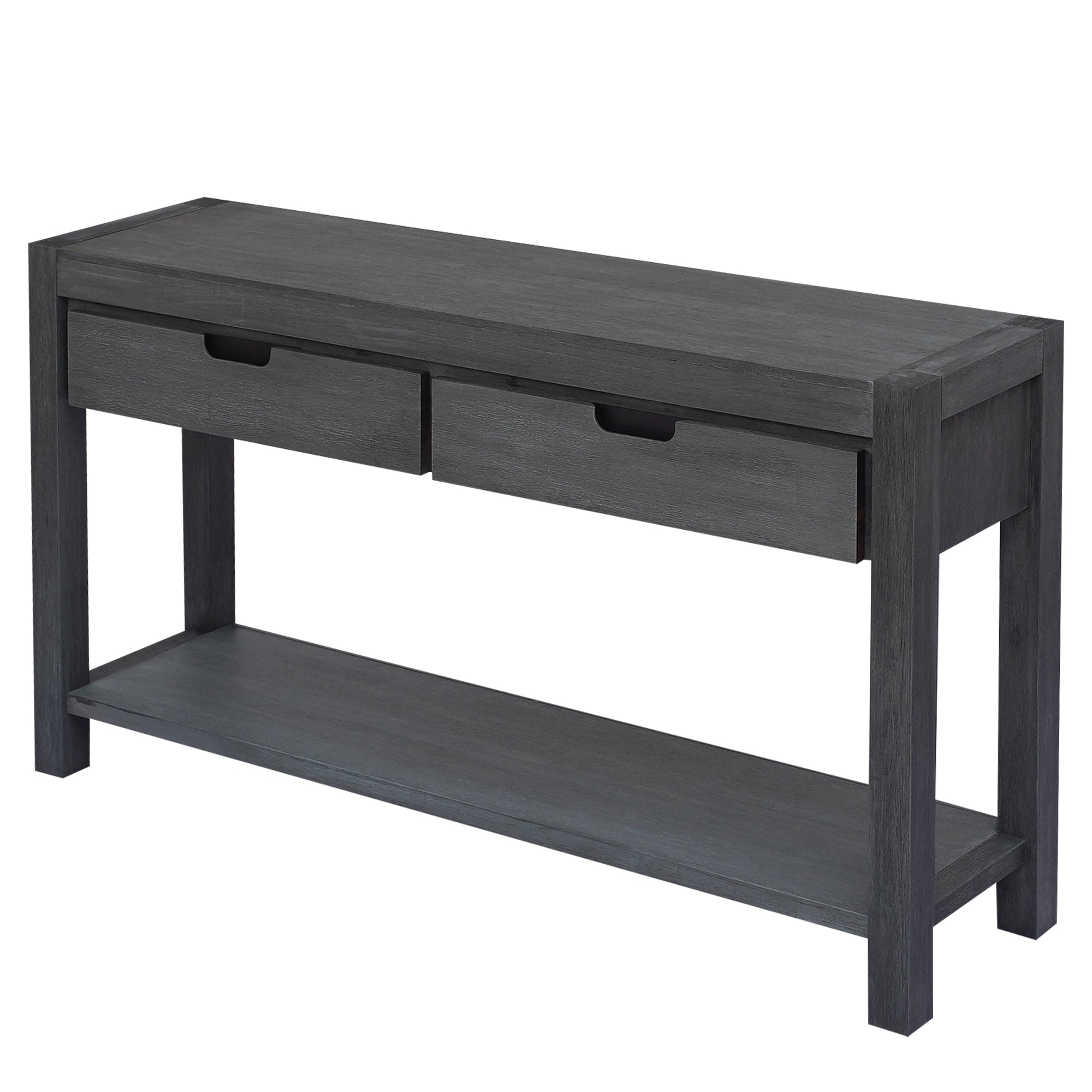 Table console U_STYLE pour entrée, couloir, salon, avec 2 tiroirs et 1 étagère