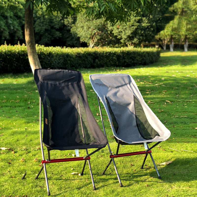 Chaise pliante d'extérieur rehaussée, chaise de lune portable, chaise de camping, de pêche, de loisirs, de plage, chaise arrière