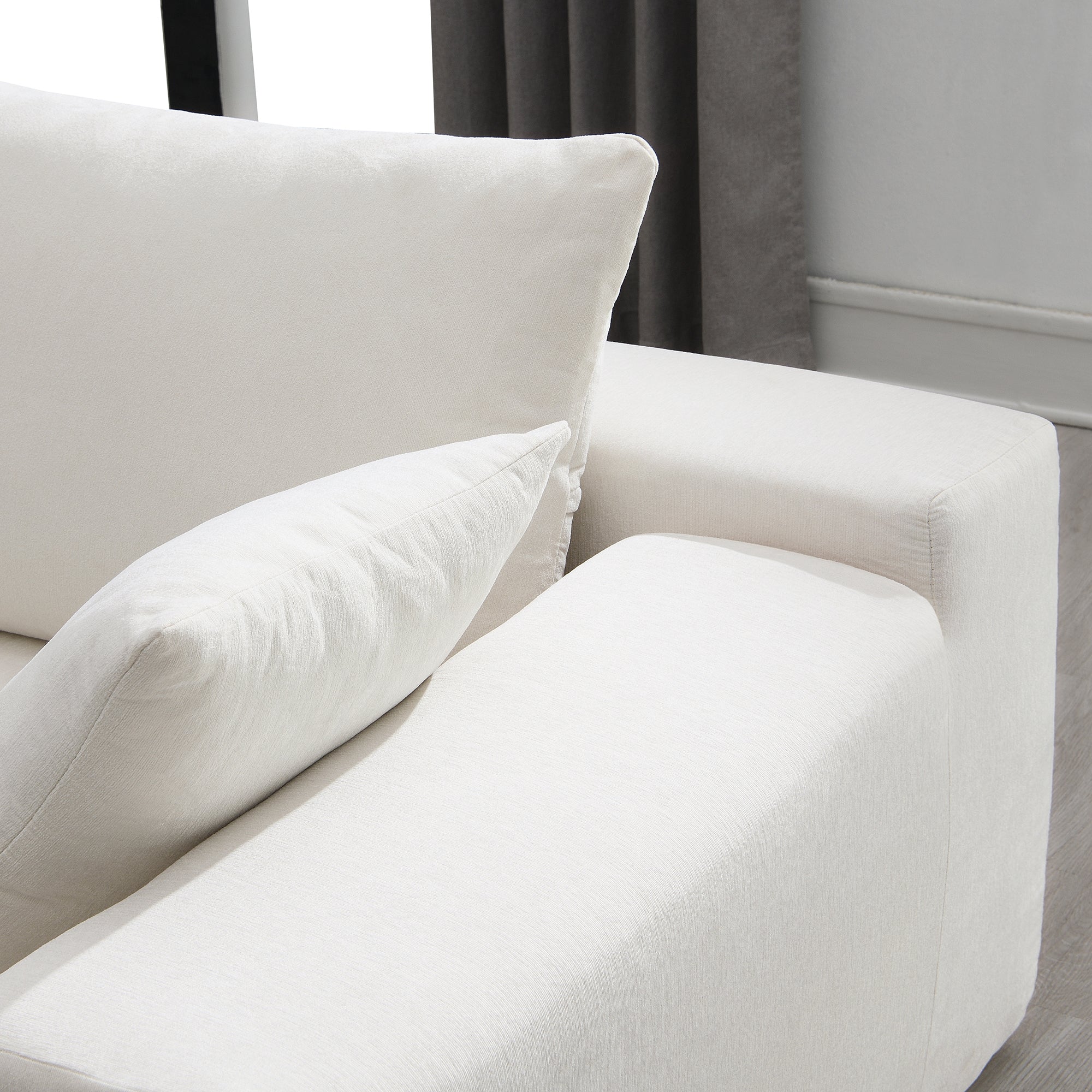 Ensemble de canapés de salon modulaires 109 x 68 pouces, style minimaliste moderne, blanc