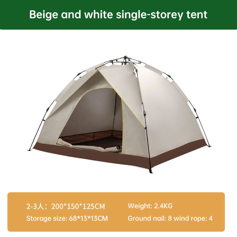 Tente de camping en plein air, tente entièrement automatique à ouverture rapide, protection contre la pluie et le soleil, tente portable