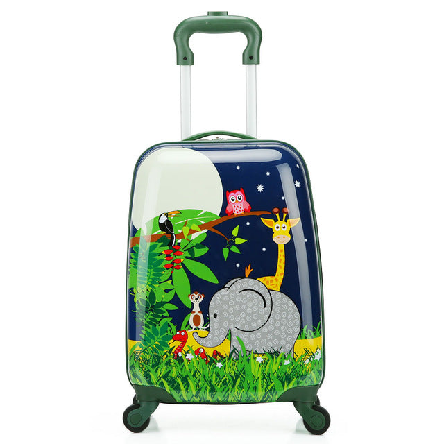 Letrend Ensemble de valises à roulettes pour enfants avec motif animal mignon