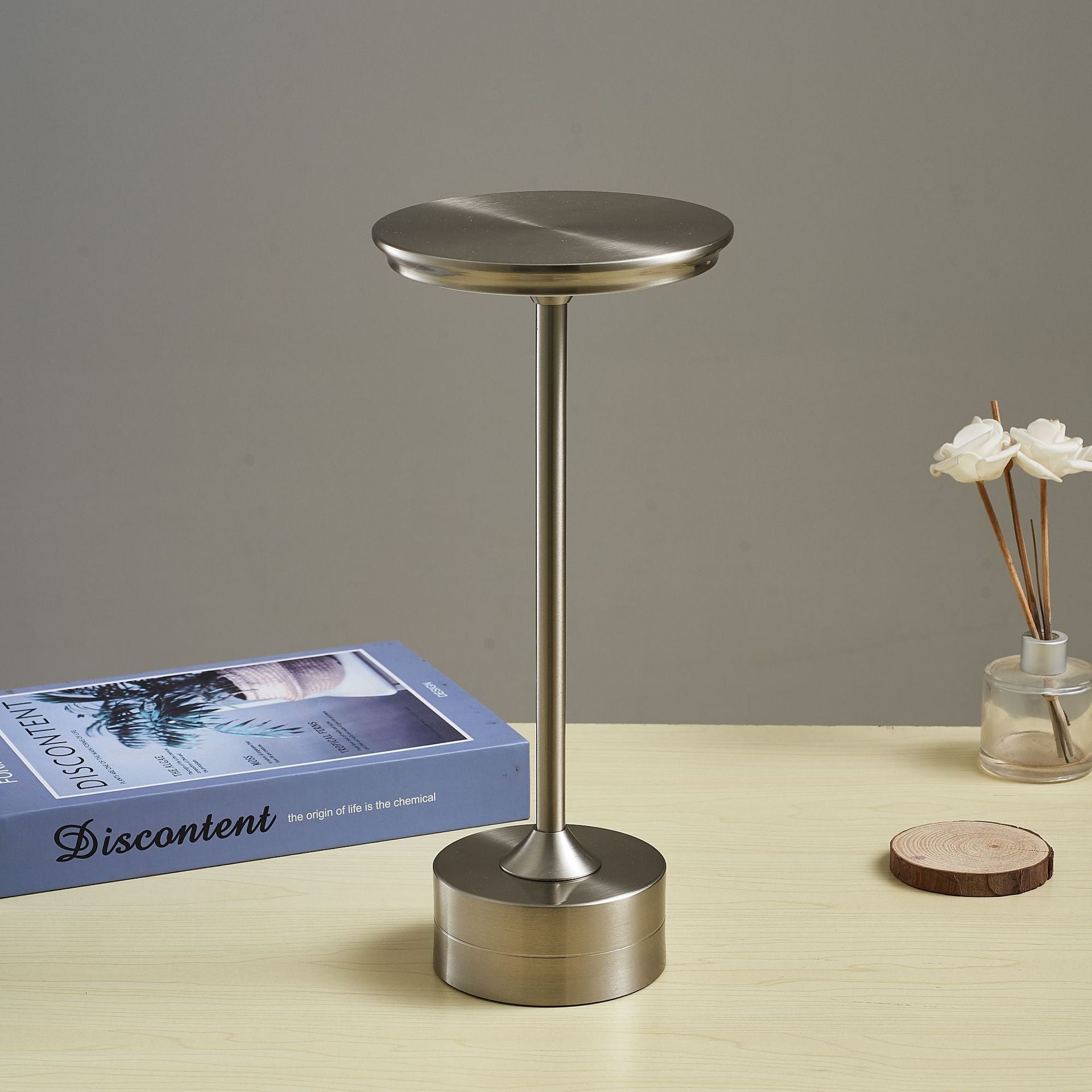 Lampe de bureau en métal à LED tactile, petite veilleuse, lampe de table de bar, lampe de chevet pour hôtel, salon, chambre à coucher