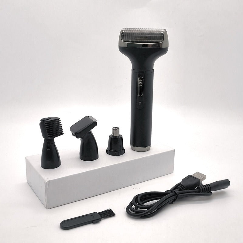 Rasoir électrique 4 en 1 pour homme, tondeuse à poils de nez, favoris, ensemble de toilettage pour sourcils