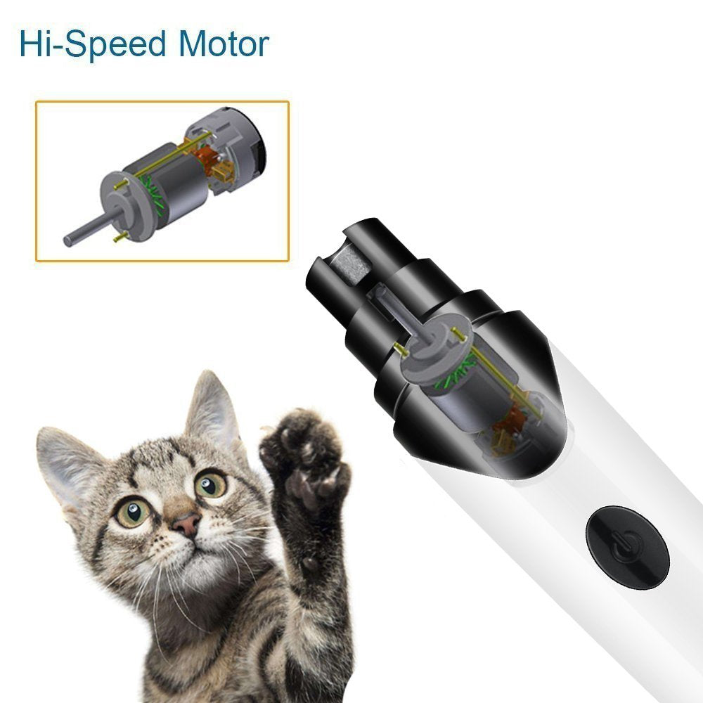 Lime à ongles rechargeable pour chien, chargeur USB, coupe-ongles électrique silencieux pour animaux de compagnie, pour chiens et chats