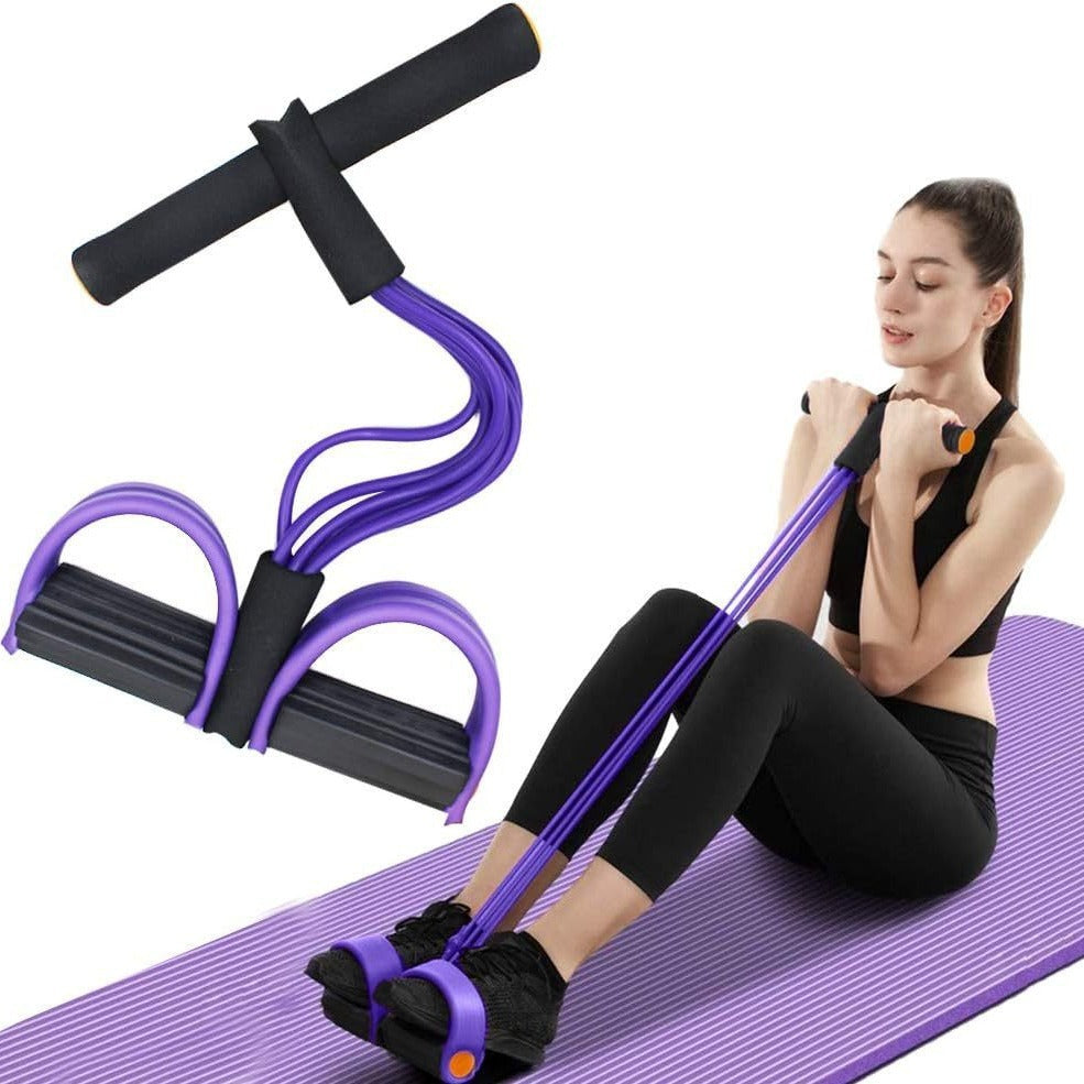 Six tubes améliorés sit ups exercices abdominaux yoga fitness corde de tension multifonctionnel pédale civière