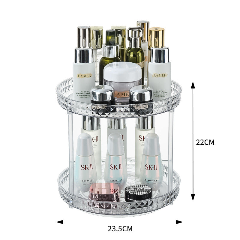 Commode de luxe, étagère de rangement rotative pour cosmétiques, boîte de toilette, bureau, parfum, produits de soins de la peau, plateau