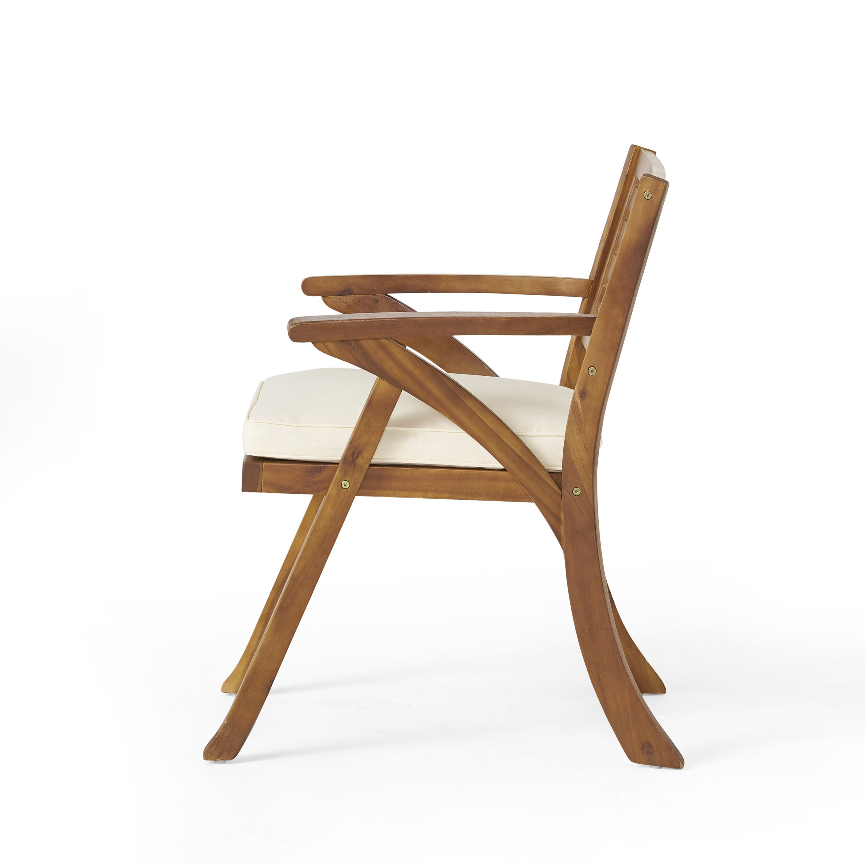 ENSEMBLE DE SALLE À MANGER EN BOIS 5 PIÈCES HERMOSA AVEC COUSSINS